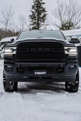 2019-Up Ram 2500 Black-Coated Bumper Light Mounting Bar MBRP