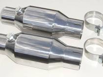 Universal High Flow 2.5 Inch Mini Catalytic Converters Metallic Substrate 304 Stainless Steel Pypes Performance Exhaust