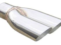 Exhaust Tail Pipe Tip Set 70-71 Pontiac GTO 2.5 in To Dual 22.5 in Slip Fit Clamp On Hardware Not Incl Polished 304 Stainless Steel Pair Pypes Exhaust