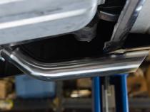 Exhaust Tail Pipe Tip Set 67-81 F-Body 2.5 in Long Hockey Stick Clamp On Hardware Not Incl Polished 304 Stainless Steel Pair Pypes Exhaust