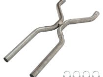 2.5 Inch Universal H-Pipe Crossover Exhaust Kit Mandrel Bent 409 Stainless Steel Pypes Exhaust