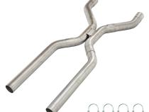 3 Inch Universal H-Pipe Crossover Exhaust Kit Mandrel Bent 409 Stainless Steel Pypes Exhaust