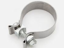 Exhaust Muffler Band Clamp 2.5 in x 1 in Natural 304 Stainless Steel Pypes Exhaust