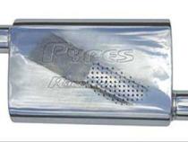 Race Pro Series Muffler 14 in 3 in Offset/Offset Hardware Not Incl Polished 304 Stainless Steel Pypes Exhaust