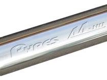 M-80 Series Muffler 2.5 in Round 14 in L Hardware Not Incl Polished 304 Stainless Steel Pypes Exhaust