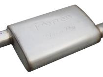 Street Pro Series Muffler 14 in 2.5 in Offset/Offset Hardware Not Incl Natural 409 Stainless Steel Pypes Exhaust