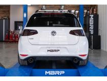 2015-2021 Volkswagen Golf Armor Pro Series 3 Inch Cat Back Dual Split Rear Exit T304 Stainless Steel with Carbon Fiber Tips Exhaust System MBRP