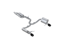 2017-19 Volkswagen Golf Sportwagen and Alltrack 1.8T Armor Pro T304SS 3 Inch Cat-Back, 2.5 Inch Dual Split Rear, Carbon Fiber Tips, Factory Through Bumper MBRP