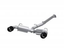 13-up Subaru BRZ 17-up Toyota GR86 and 13-16 Scion FR-S T304 3 Inch Cat-Back Dual Split Rear Side Exit with Carbon Fiber Tips MBRP