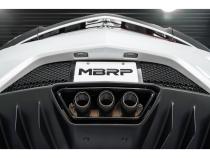 17-22 Acura NSX Armor Pro 2.5 Inch Cat Back Triple Rear Exit T304 Stainless Steel with Carbon Fiber Tips Exhaust System MBRP