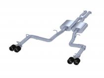 15-23 Dodge Challenger T304 Stainless Steel 2.5 Inch Cat Back Dual Rear Exit with Carbon Fiber Tips Exhaust System MBRP