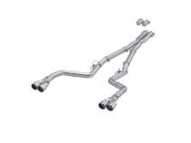 15-23 Dodge Challenger Aluminized Steel 3 Inch Dual Cat Back Quad Tips (Race Version) Exhaust System MBRP