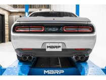 2015-2016 Dodge Challenger T304 Stainless Steel 3 Inch Dual Rear Cat-Back Quad Tips (Street Version) Exhaust System MBRP