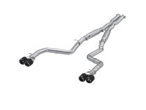 2015-2016 Dodge Challenger T304 Stainless Steel 3 Inch Dual Rear Cat-Back Quad Tips (Street Version) Exhaust System MBRP