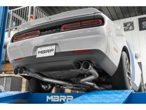 2015-2016 Dodge Challenger Aluminized Steel 3 Inch Dual Rear Cat-Back Quad Tips (Street Version) Exhaust System MBRP