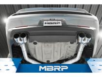 2015-2016 Dodge Challenger T304 Stainless Steel 3 Inch Dual Rear Cat-Back Quad Tips (Race Version) Exhaust System MBRP