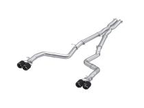2015-2016 Dodge Challenger T304 Stainless Steel 3 Inch Dual Rear Cat-Back Quad Tips (Race Version) Exhaust System MBRP