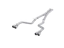 2015-2016 Dodge Challenger Aluminized Steel 3 Inch Dual Rear Cat-Back Quad Tips (Race Version) Exhaust System MBRP
