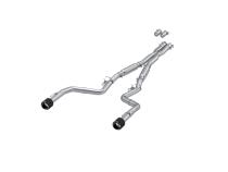 T304 Stainless Steel 3.0 Inch Cat-Back Dual Rear Street Profile with Dual Carbon Fiber Tips 15-23 Dodge Charger MBRP