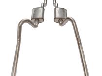 1966-71 Ford Fairlane 2.5 Inch H-Pipe Crossmember Back Rear Exit Exhaust Street Pro Mufflers Pypes Performance Exhaust