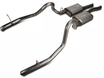 Cat Back Exhaust System 87-93 Mustang GT Split Rear Dual Exit 2.5 in Intermediate And Tail Pipe Hardware/Violator Muffler/Turndown Tails Incl w/o Tip Pypes Exhaust