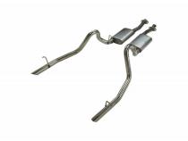 Cat Back Exhaust System 79-93 Mustang LX/ 94 -97 Split Rear Dual Exit 2.5 in Intermediate And Tail Pipe Hardware/Violator Mufflers Incl Tip Not Incl Natural Finish 409 Stainless Steel Pypes Exhaust