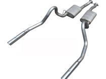 Cat Back Exhaust System 99-04 Mustang GT Split Rear Dual Exit 2.5 in Intermediate And Tail Pipe Hardware/Violator Muffler/3.5 in Polished Tips Incl Natural Finish 409 Stainless Steel Pypes Exhaust