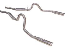 1979-2004 Mustang Pype Bomb Cat Back Exhaust System M80 Mufflers 409 Stainless Steel Pypes Performance Exhaust