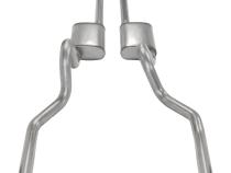 1965-1970 Mustang 2.5 Inch Crossmember Back Exhaust System With H-Bomb H-Pipe 409 Stainless Turbo Pro Mufflers SFM43T