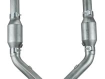 Cat Back Exhaust System 98-04 Mustang V6 Split Rear Dual Exit 2.5 in Intermediate Pipe And Tailpipe Street Pro Muffler/Hardware/3 in Polished Tips Incl Natural 409 Stainless Steel Pypes Exhaust