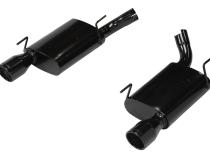 2005-2010 Ford Mustang GT Axle Back Exhaust Kit With Violator Mufflers 409 Stainless Black Powder Coated Pypes Performance Exhaust