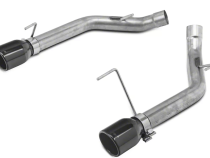 Axle Back System Split Rear Dual Exit Hardware Incl 2.5 in Intermediate Pipe And Tailpipe Natural 409 Stainless Steel Muffler Not Incl Black Tips Pypes Exhaust