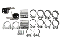 2005-2010 Mustang V6  Black Cat Back Mid Muffler Exhaust System M-80 Race Pro Mufflers 409 Stainless Pypes Performance Exhaust