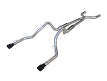 2005-2010 Mustang V6  Black Cat Back Mid Muffler Exhaust System M-80 Race Pro Mufflers 409 Stainless Pypes Performance Exhaust