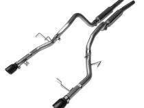 2011-2014 Mustang V6 Mid Muffler Cat Back Exhaust System M-80 Mufflers 409 Stainless Black Powder Coated Tips Pypes Performance Exhaust