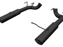 Pype Bomb Series Axle Back Exhaust System 11-14 Mustang V6 Split Rear Dual Exit 4 in Black Tips Hardware Not Incl Black Finish 304 Stainless Steel Pypes Exhaust
