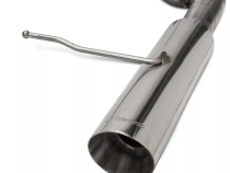 Pype Bomb Series Axle Back Exhaust System 11-14 Mustang V6 Split Rear Dual Exit 4 in Polished Tips Hardware Not Incl Polished 304 Stainless Steel Pypes Exhaust