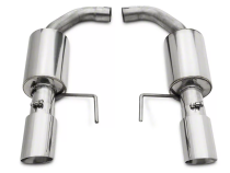 Axle Back Exhaust 15-23 Mustang V6 and Ecoboost Split Rear Dual Exit 3 in Polished Tips Hardware Included Polished 304 Stainless Steel Pypes Exhaust