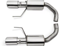 Axle Back Exhaust 15-23 Mustang V6 and Ecoboost Split Rear Dual Exit 3 in Polished Tips Hardware Included Polished 304 Stainless Steel Pypes Exhaust