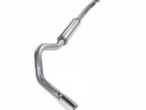 Cat Back Exhaust System 11-20 Ford F150 Single Side Exit 4 in Intermediate And Tail Pipe Violator Muffler/Hardware/5 in Polished Tip Incl Natural Finish 409 Stainless Steel Pypes Exhaust