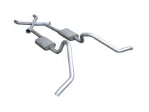 Cat Back w/Xchange Exhaust System Split Side Dual Exit 2.5 in Intermediate And Tail Pipe StreetPro Muffler/Hardware Incl Tip Not Incl Natural 409 Stainless Steel Pypes Exhaust