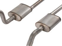 1965-70 Chevy Impala  X-Pipe Crossmember Back Exhaust 409 SS Rear Exit Race Pro Mufflers Pypes Performance Exhaust