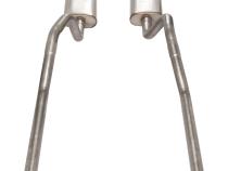 1965-70 Chevy Impala  X-Pipe Crossmember Back Exhaust 409 SS Rear Exit Race Pro Mufflers Pypes Performance Exhaust