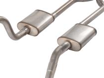 1965-70 Chevy Impala  H-Pipe Crossmember Back Exhaust 409 SS Rear Exit No Mufflers Pypes Performance Exhaust