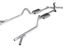 Crossmember Back w/Xchange Exhaust System Split Rear Dual Exit 2.5 in Intermediate And Tail Pipe Violator Mufflers/Hardware Incl Tip Not Incl Pypes Exhaust