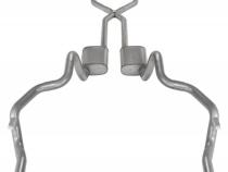 Crossmember Back w/X-Pipe Exhaust System 75-81 F-Body Split Rear Dual Exit 2.5 in Intermediate And Tail Pipe Turbo Pro Mufflers/Hardware Incl Catalytic Converter Incl Pypes Exhaust