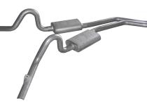 Cat Back Exhaust System 78-88 GM G-Body Split Rear Dual Exit 2.5 in Intermediate Pipe And Tailpipe Violator Mufflers/Hardware Incl Tip Not Incl Natural 409 Stainless Steel Pypes Exhaust