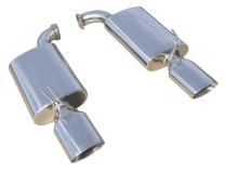 Violator Series Axle Back Muffler System 08-09 G8 Split Rear Dual Exit Violator Muffler/Hardware/3x6 Oval Polished Tips Incl Polished Finish 304 Stainless Steel Pypes Exhaust