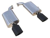 Violator Series Axle Back Muffler System 08-09 G8 Split Rear Dual Exit Violator Muffler/Hardware/3x6 Oval Black Tips Incl Black Finish 304 Stainless Steel Pypes Exhaust