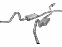 Crossmember Back w/X-Pipe Exhaust System 78-88 GM G-Body Split Rear Dual Exit 2.5 in Intermediate And Tail Pipe Turbo Pro Mufflers/Hardware Incl Tip Not Incl Natural 409 Stainless Steel Catalytic Converter Incl Pypes Exhaust